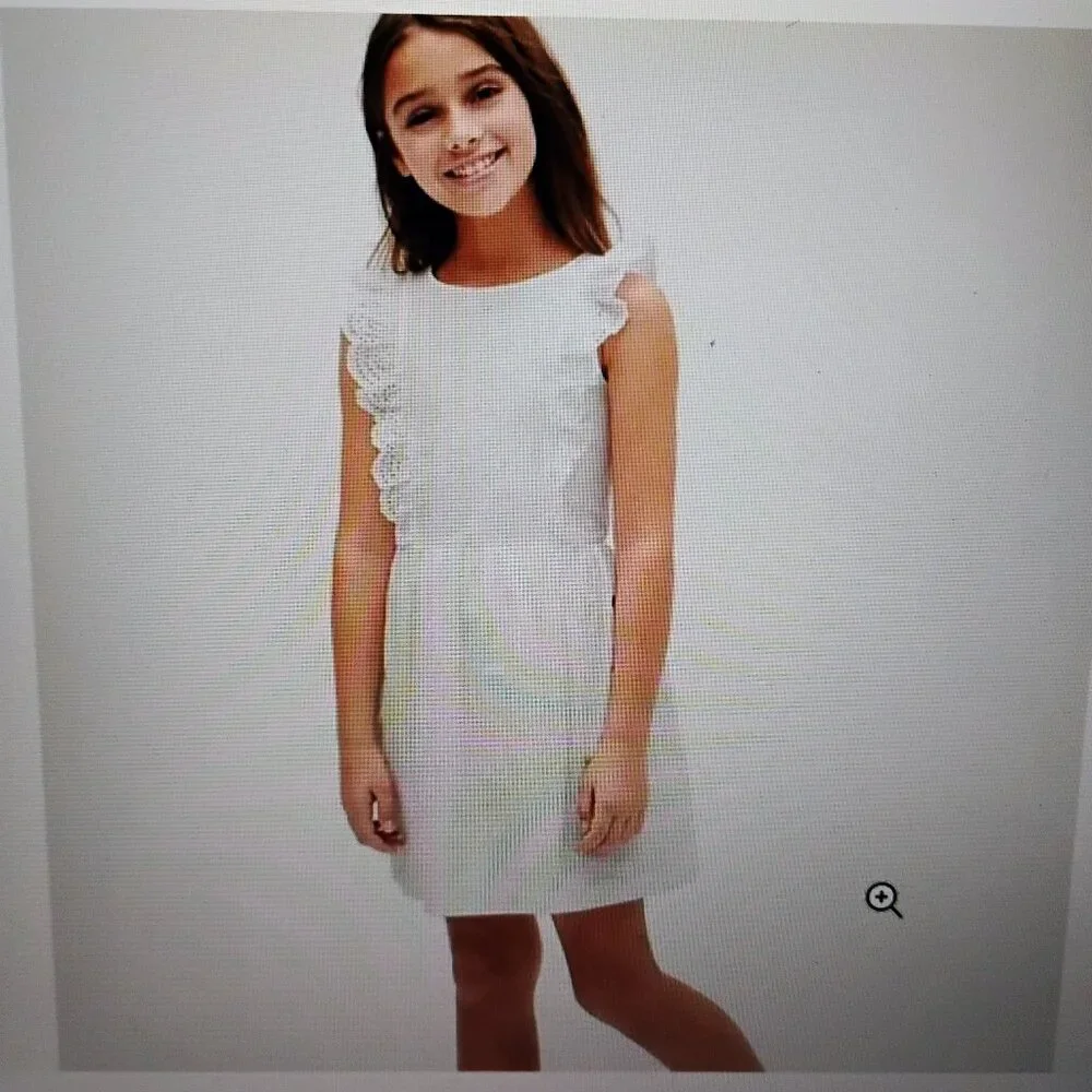 Gap White Eyelet Sleeveless Dress Medium